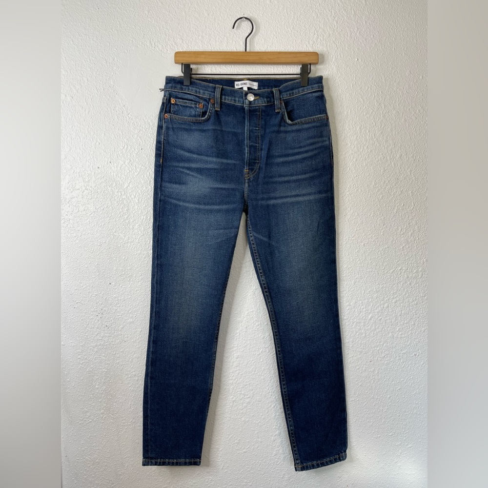 Dark Blue High-Rise Slim Jeans - Women